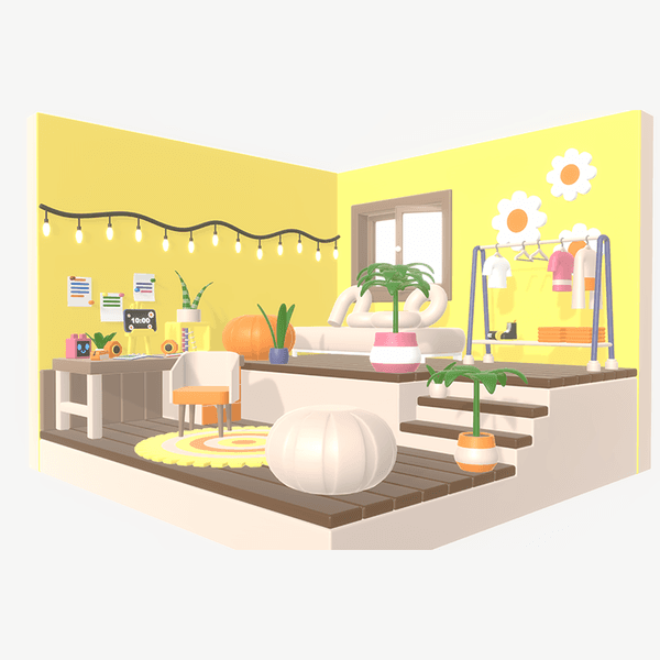[선물] [3D배경] 카툰룸: StudyRoom33