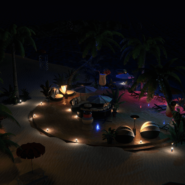 [선물] [3D배경] 해변 _밤(LUNAR작가)